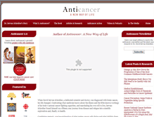 Tablet Screenshot of anticancerbook.com
